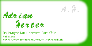 adrian herter business card